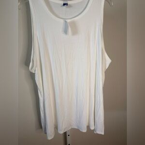 NWT Okd Navy Classic White Sleeveless Tank Top - Women's